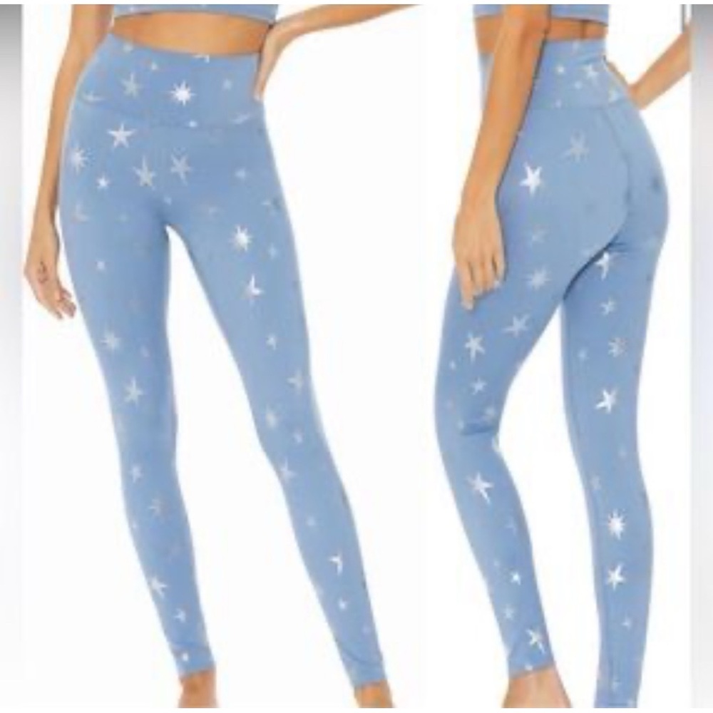 Beach Riot Blue Starprint High-Waist Leggings